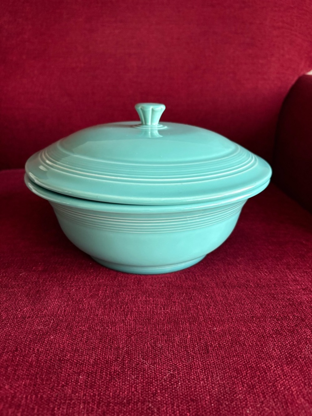 Vintage Fiesta Covered Casserole in Turqoise